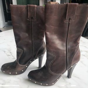 Michael Kors moto boots with studs